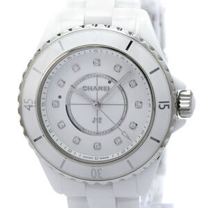 CHANEL J12 Diamond Ceramic Quartz Ladies Watch H5703 Polished